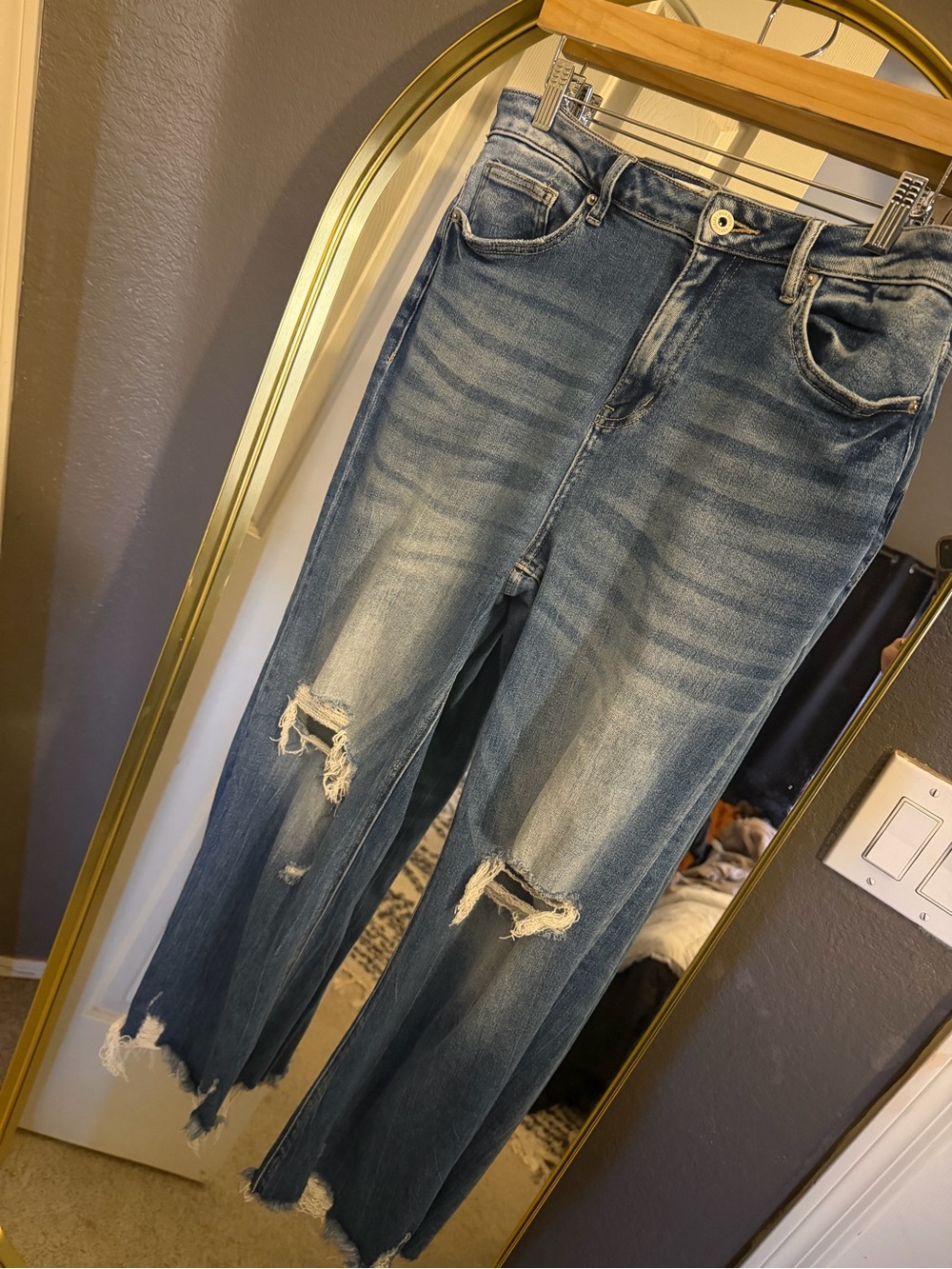 Colton Mica Distressed High-Rise Women's Blue Jeans